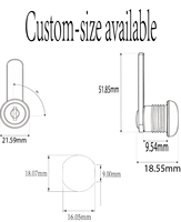 Cylindre de serrure pour armoire de classement métallique, casiers en acier, armoires de rangement, armoires à outils, mobilier de bureau