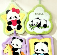 Spielendes Panda-Handtuch - Niedliches Cartoon-Wandtuch - Korallenfleece Kinder-Handtuch - Küchen- und Badezimmer-Handtuch