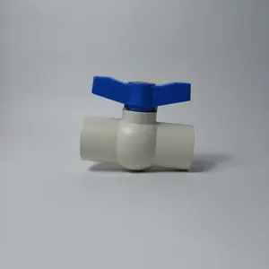 우수한 물자 플라스틱 PVC 공 벨브 1/2-4 인치 백색 몸 파란 넓은 정강이 실을 Threaded 공 벨브