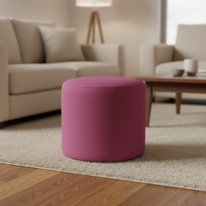 Pouf Moderno Personalizzato in Tessuto con Imbottitura in Polistirolo per Interni/Esterni, Panca Bianca, Sgabello Ottoman con Rivestimento Impermeabile Rimovibile per Soggiorno - Product Image 1