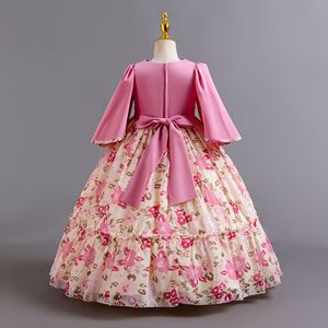 Vendita calda 2025 ragazze abiti stampati principessa per bambini festa di compleanno Chiffon abito da sera per bambini - Product Image 3