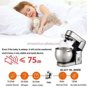 2000W usine électrique 10L support mélangeur d'aliments appareil de cuisine polyvalent spirale pâte pain mélangeur planétaire GS bol de mélange - Product Image 3