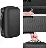 Étui de transport rigide en EVA noir personnalisé avec insert en mousse amovible, étanche et antichoc pour démarreur de batterie, station d'alimentation et chargeur