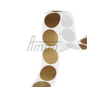 30mm Gold Anti-Counterfeit Wear Resistant Customizable Scratch off Sticker Roll Paper Shrink <b>Label</b> Commercial Promotion Cosmetic - Product Image 2