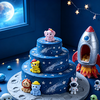 Vente en gros d'usine, accessoires de gâteau sur le thème des animaux halal personnalisés, décoration de pâtisserie, guimauves, bonbons mous pour anniversaire