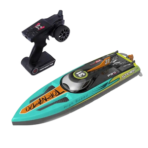 Lancha Eléctrica RC Chengji con Sistema <span class=keywords><strong>de</strong></span> Refrigeración por Agua, 4 Canales, Uso Interior y Exterior, Motor sin Escobillas, Lancha <span class=keywords><strong>de</strong></span> Carreras RC <span class=keywords><strong>de</strong></span> Alta Velocidad - Product Image 1