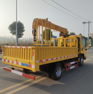 गर्म बिक्री faw vn 150 hp कार्गो ट्रक क्रेन 2 टन 3.5टन 4टन हाइड्रोलिक टेलीस्कोपिक सीधे बूम क्रेन मुक्त एकल व्यक्ति टोकरी - Product Image 5