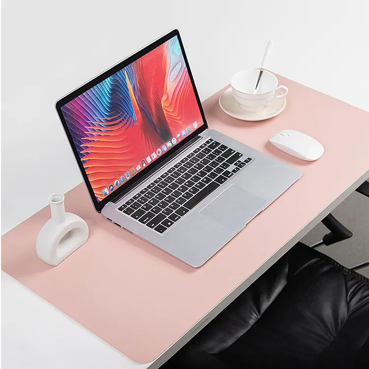 Оптовая продажа, коврик для офисного стола из искусственной кожи, большой кожаный коврик для мыши, водонепроницаемый коврик для письменного стола ноутбука