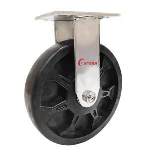 Roues de chariot industrielles robustes en acier inoxydable 200 mm (8 pouces) en nylon renforcé de verre, pivotantes et fixes, avec roulement à billes - Product Image 1