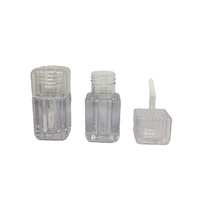 Cosfinity CP02-2239 Tube de brillant à lèvres rectangulaire haut de gamme au design professionnel, surface plastique métallisée, contenant cosmétique liquide