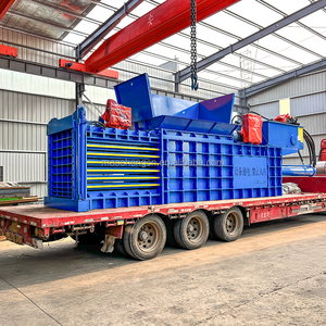 Thủy lực ngang Baler Máy kim loại chất thải giấy nhựa tự động Baler Với vành đai vận chuyển - Product Image 6