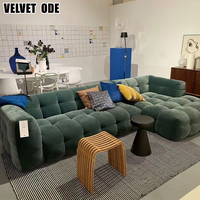Nouveauté Canapé modulaire capitonné en velours tendance et luxueux - Confort ergonomique durable pour le salon Meubles de maison