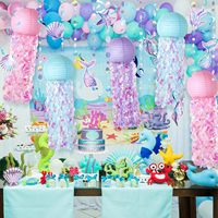 Lanterne en papier en forme de méduse sirène, forme circulaire, à faire soi-même, lampe suspendue d'intérieur pour anniversaire, Diwali, utilisation en classe, vente chaude