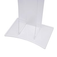 Pupitre de présentation professionnel portable en acrylique transparent moderne de qualité supérieure personnalisé YAGELI, imprimé en sérigraphie sur mesure