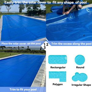Couverture isolante pliable pour piscine en PE de <span class=keywords><strong>haute</strong></span> <span class=keywords><strong>qualité</strong></span> avec design à bulles, empêche la chute de température de l'eau - Product Image 4