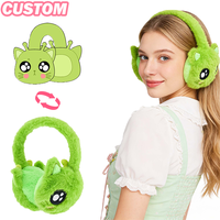 Cache-oreilles personnalisables en peluche Alien tendance et mignons, chauds et duveteux pour l'hiver, pour adolescents