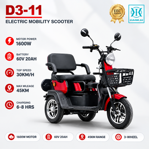 <span class=keywords><strong>Tricycle</strong></span> électrique, scooter à 3 roues, moteur EEC 1600W, batterie au plomb-acide 60V 20Ah, autonomie de 45 km, vitesse de 30 km/h, pour adultes, vente en gros - Product Image 1
