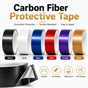 Protection d'angle anti-collision <span class=keywords><strong>K5D</strong></span>, flexible, imperméable, personnalisable, bande de protection de seuil de porte de voiture en fibre de carbone, 50 mm, 5 m - Product Image 6