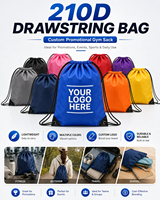 Sac à dos à cordon personnalisé avec logo, en nylon imperméable, pour la gym, le sport, les activités de plein air, les voyages