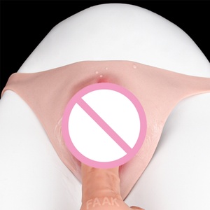 FAAK Flesh Silicone Wearable Penetratable Vagina Panties Hiding Gaff <b>Men's</b> Cross-Dressing Underwear Thongs Sissy Briefs Sex <b>Toys</b> - Product Image 3