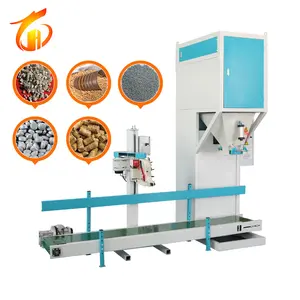 LongHai High speed 15kg 25kg 50kg Animal Feed Weighing Machine Sugar Salt Grain Wheat Bag Granular Servo Packing Machine