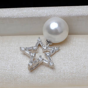 Pendentif en argent S925, 8-14 étoiles, style chinois, collier de perles DIY, base vide, produit semi-fini, perles en vrac, accessoire - Product Image 2