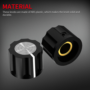 Botão de Controle de Áudio de Plástico 6.35mm Estilo Boss para Potenciômetro de Amplificador, Pedal de Guitarra e Equipamentos de Áudio - Product Image 2