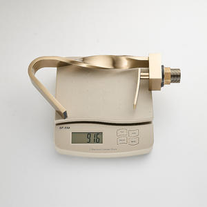 <span class=keywords><strong>Rubinetto</strong></span> di lusso in ottone con supporto a ponte per <span class=keywords><strong>rubinetto</strong></span> leggero a tubo piatto con spazzolatura a foro singolo manico a cascata miscelatore caldo freddo - Product Image 5