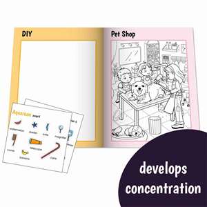 Livre de coloriage pour tout-petits : Découvrez les animaux mignons, plusieurs scènes amusantes, autocollants cachés créatifs - Product Image 3