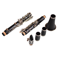 China OEM Wind Instruments Direct Sales Flat Metal Good Sound Clarinet Flat B 18 Key Classical Black Color