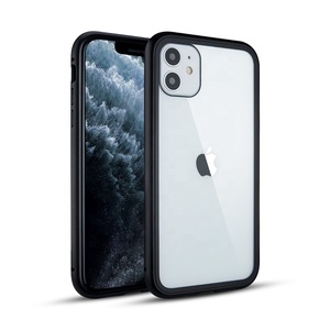 eléfono caso cobertura completa 360 imán adsorción <span class=keywords><strong>claro</strong></span> funda de vidrio templado para teléfono para Iphone/11/11pro/11pro. - Product Image 5
