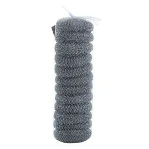 12PCS set Packing customized Galvanized stainless steel Wire Mesh Pot Scourer