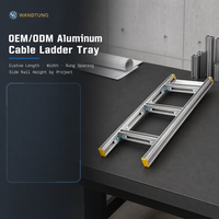 Échelle à câbles en aluminium anodisé avec finition de surface optionnelle et hauteur de rail latéral personnalisable pour les projets de gestion des câbles