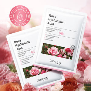 BIOAOUARose acide hyaluronique éclaircir <span class=keywords><strong>masque</strong></span> <span class=keywords><strong>hydratant</strong></span> soins de la peau <span class=keywords><strong>masque</strong></span> facial pour femme pack facial <span class=keywords><strong>tissu</strong></span> <span class=keywords><strong>masque</strong></span> facial SS - Product Image 2