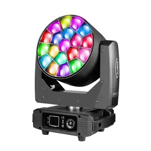 New 19X15W Rgbw 4In1 Bee Eye Pixel Control Zoom Led Moving Head Wash Light For Dj Disco