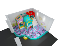 Aire de jeux intérieure avec équipement de jeu souple Fabricant personnalisé Fournisseur
