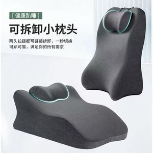 Ergonomic Sleeping Pillow For Couples With Buttock Support And Neck Rest Solid Color Polyester Cover Irregular Shape - Product Image 2