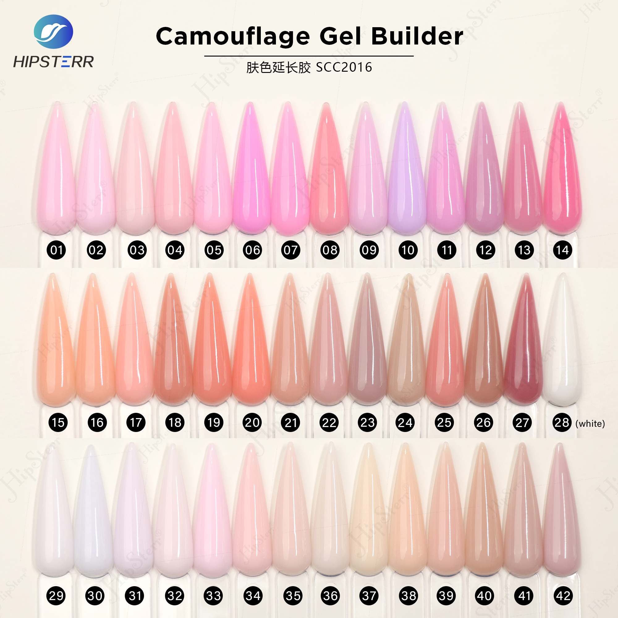 Gel de construction camouflage