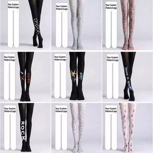 Collants imprimés Lolita bidimensionnels sans couture, motif Ballet Art of Foot, tricotés à la machine - Product Image 4