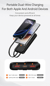 Bán buôn thế hệ mới 10000mAh công suất lớn đa giao diện kiểu dáng đẹp thiết kế chất lượng cao ngân hàng điện cho du lịch - Product Image 5