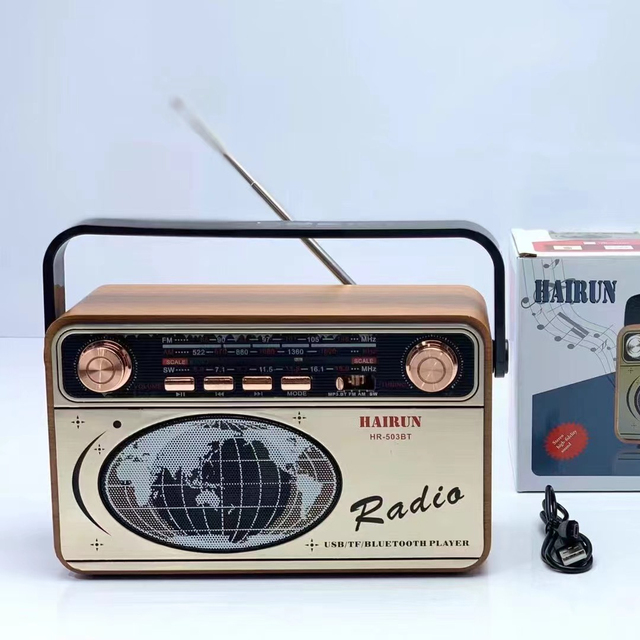 HAIRUN HR-503BT China Plastic Shortwave Antique Long Range Old Vintage Other Am/fm/sw1-2 4 Band Home Portable Radio