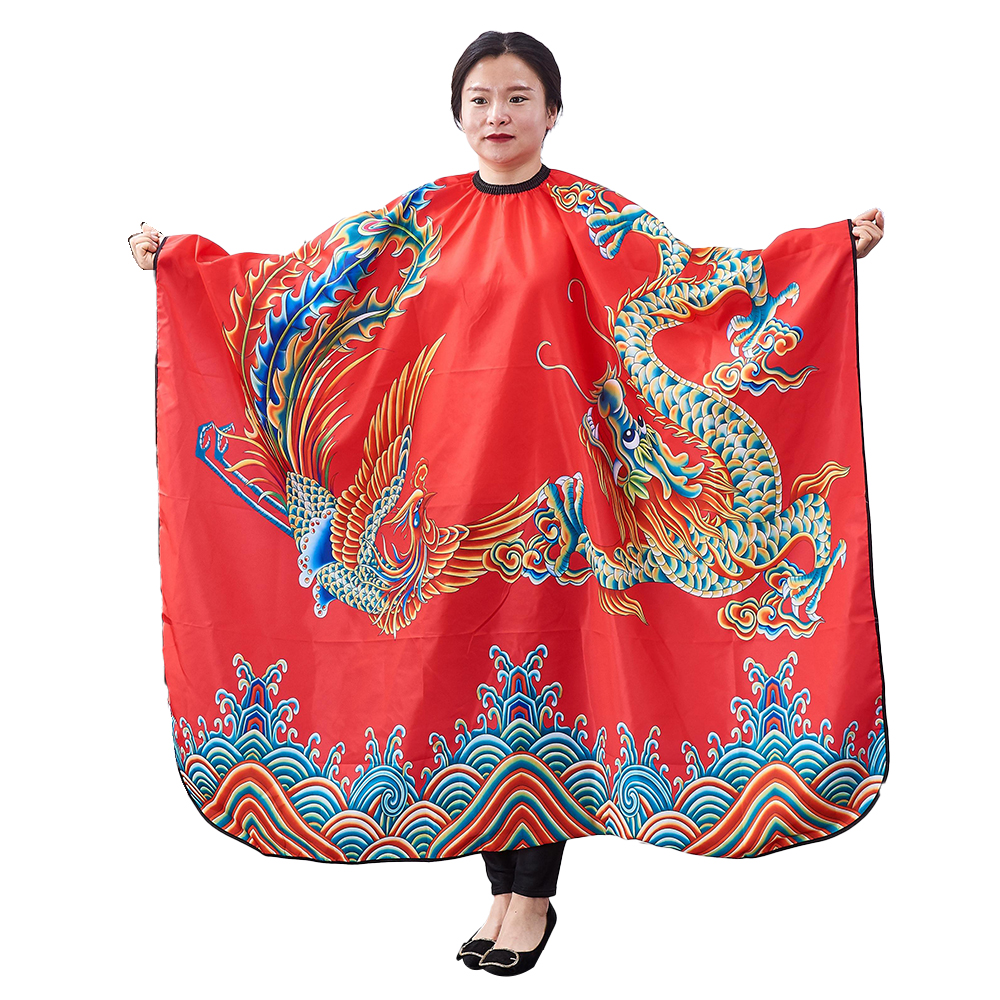 Высокое качество изготовленный на заказ логос волос салон водонепроницаемый накидка для стрижки волос с отложным воротником парикмахерский фартук накидка