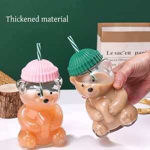 <span class=keywords><strong>Gobelet</strong></span> en verre <span class=keywords><strong>Starbuck</strong></span> Teddy Bear créatif, style Ins, prix bas, 20 OZ, 600 ml - Product Image 1