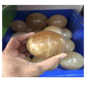 Esfera Miniatura de Calcita Amarilla Tallada, Cristal para Decoración del Hogar, Regalo, Meditación Espiritual, Equilibrio Energético, Piedra de Altar - Product Image 1
