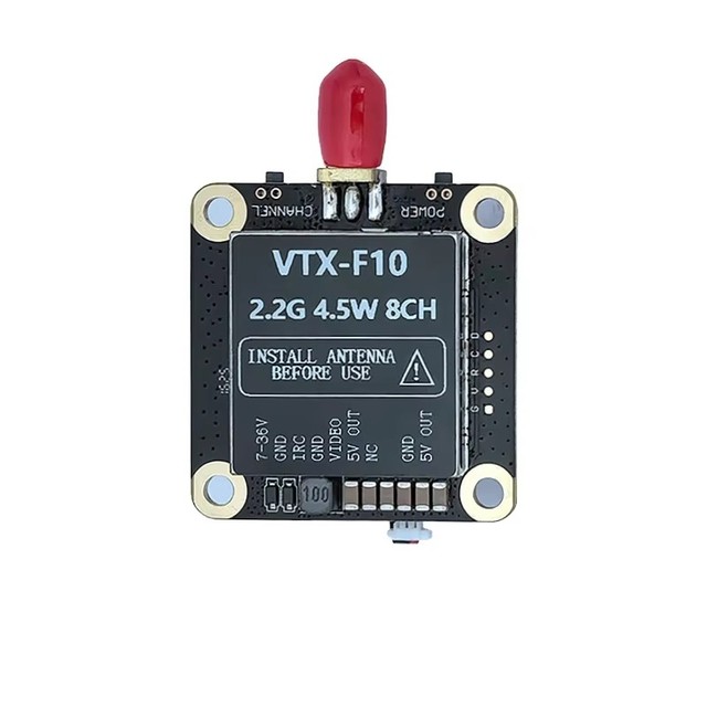 VTX-F10 2.2G-4.5W 8CH Wireless Analog Long-distance Video Receiver and Transmitter