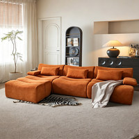 Moderne Luxus-Wohnzimmer-Sofagarnitur L-Form 2-3-Sitzer Ecksofa-Set Samt Kompressions-Design Ohne Gestell für Innenbereich