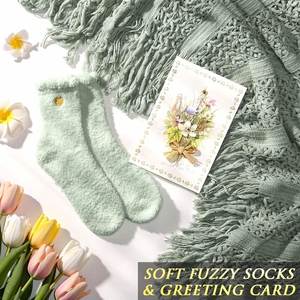 Green Plant and Floral <b>Gift</b> Box Set for Women with Scented Cle Tumbler Socks Spa Basket Mother's Day Vale - Product Image 4