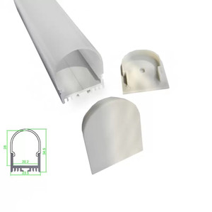 Profilo in alluminio illuminato a led a luce flessibile semicircolare di alta qualità per illuminazione a strisce - Product Image 2