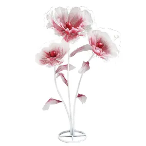 Wholesale Large Tall Giant Silk Lotus Stand Set Real Touch Reusable Artificial Standing Giant Flower For Wedding Event