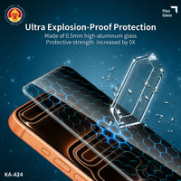 Protection d'écran en verre trempé anti-espion 9H, anti-explosion, avec colle intégrale, grand arc, pour Apple iPhone 17 Pro Max 500C